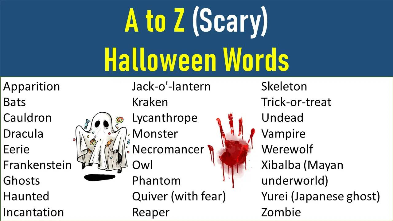 300+ Halloween Words From A-Z For Kids [Free Downloadable] pertaining to Printable Halloween Words Abc Order