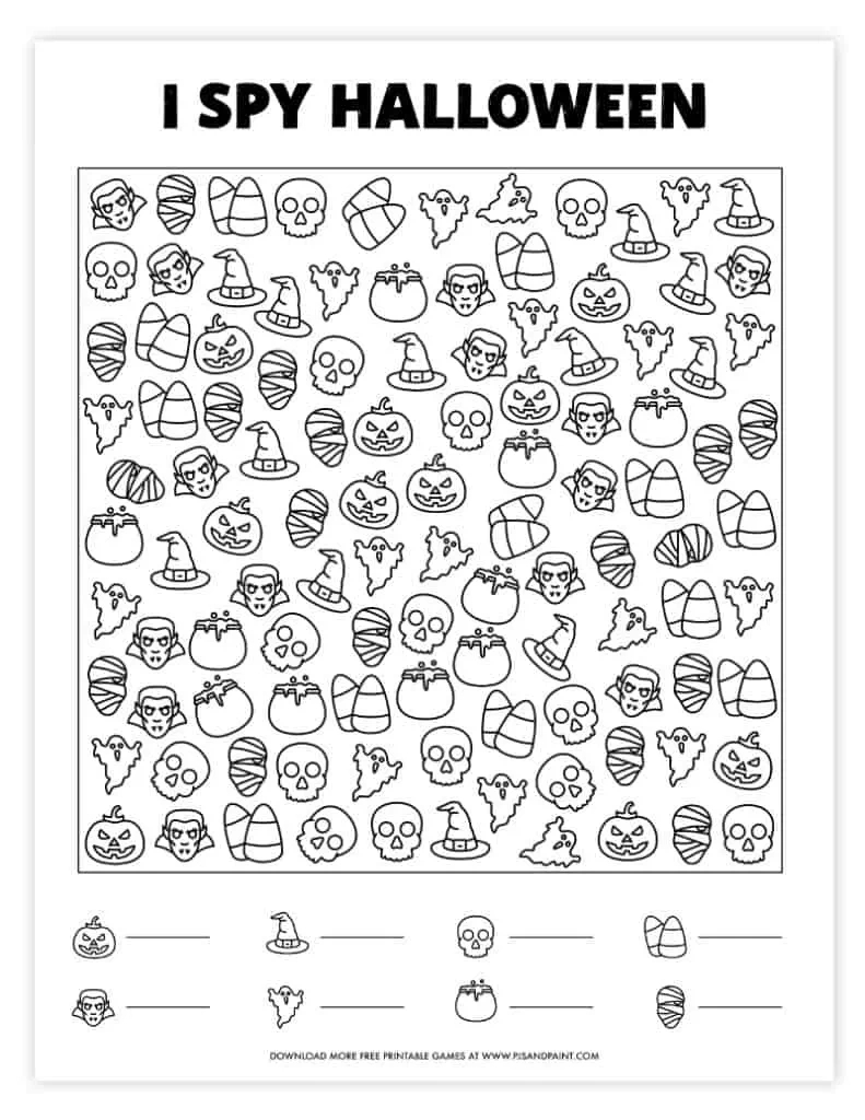 45 Free Printable Halloween Games And Activities - Pjs And Paint for Printable This or That Halloween Game