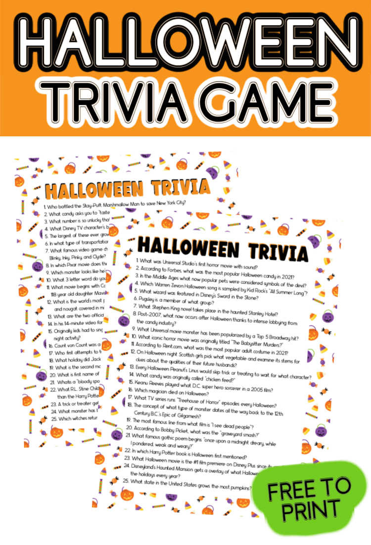 75 Fun Halloween Trivia Questions &amp;amp; Answers (Printable) - Play with regard to Printable Halloween Trivia Game