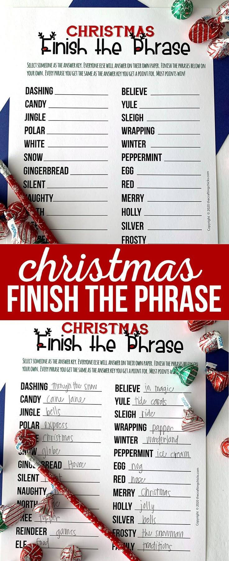 Christmas Finish The Phrase Printable with regard to Printable Christmas Finish The Phrase Game
