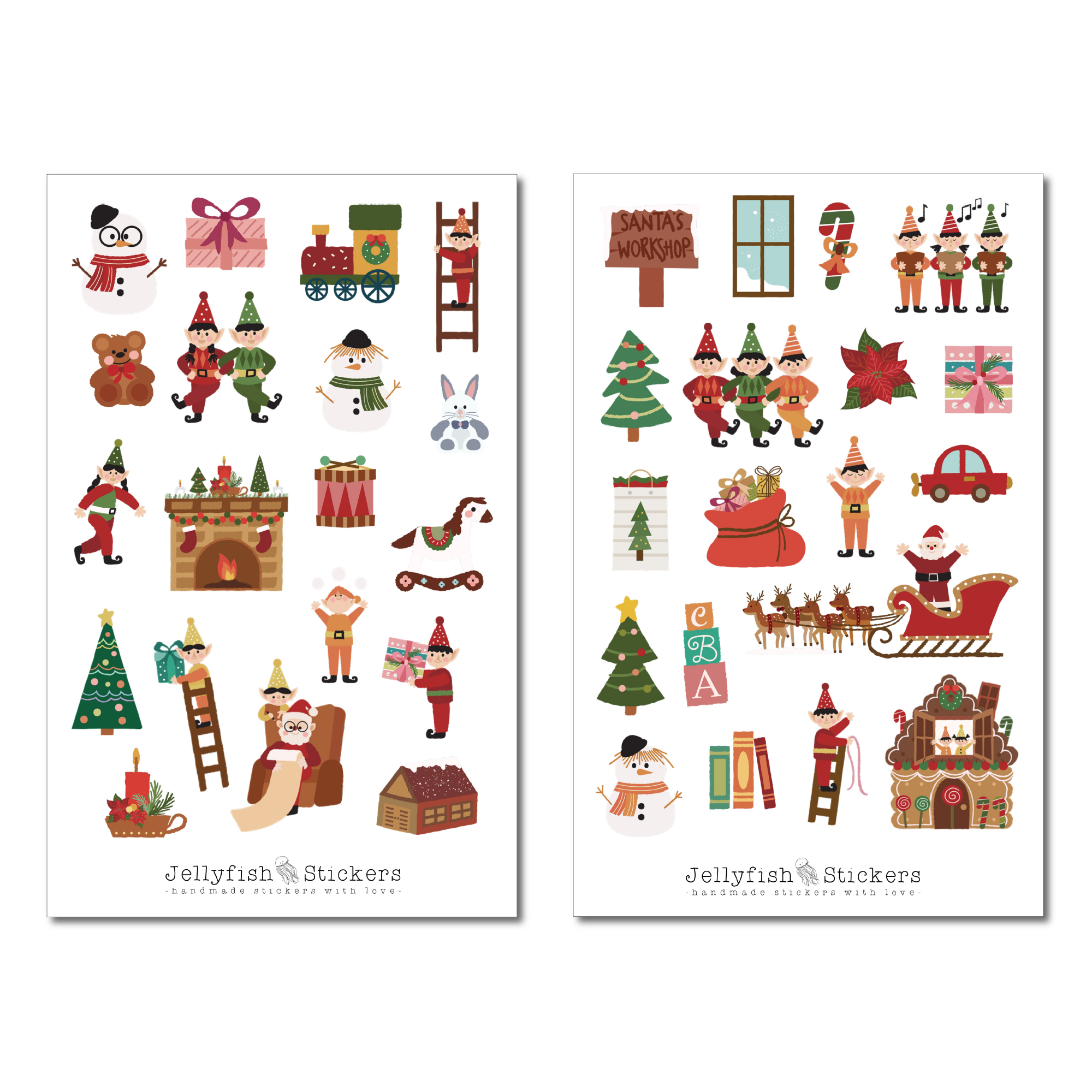 Christmas Sticker Set with regard to Printable Christmas Stickers