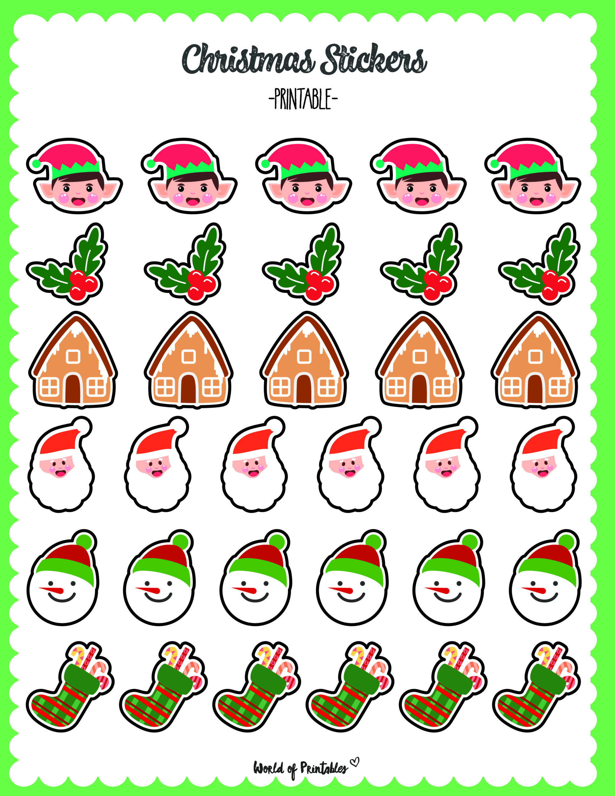 Christmas Stickers - World Of Printables - Worksheets Library regarding Christmas Stickers Sheet Printable