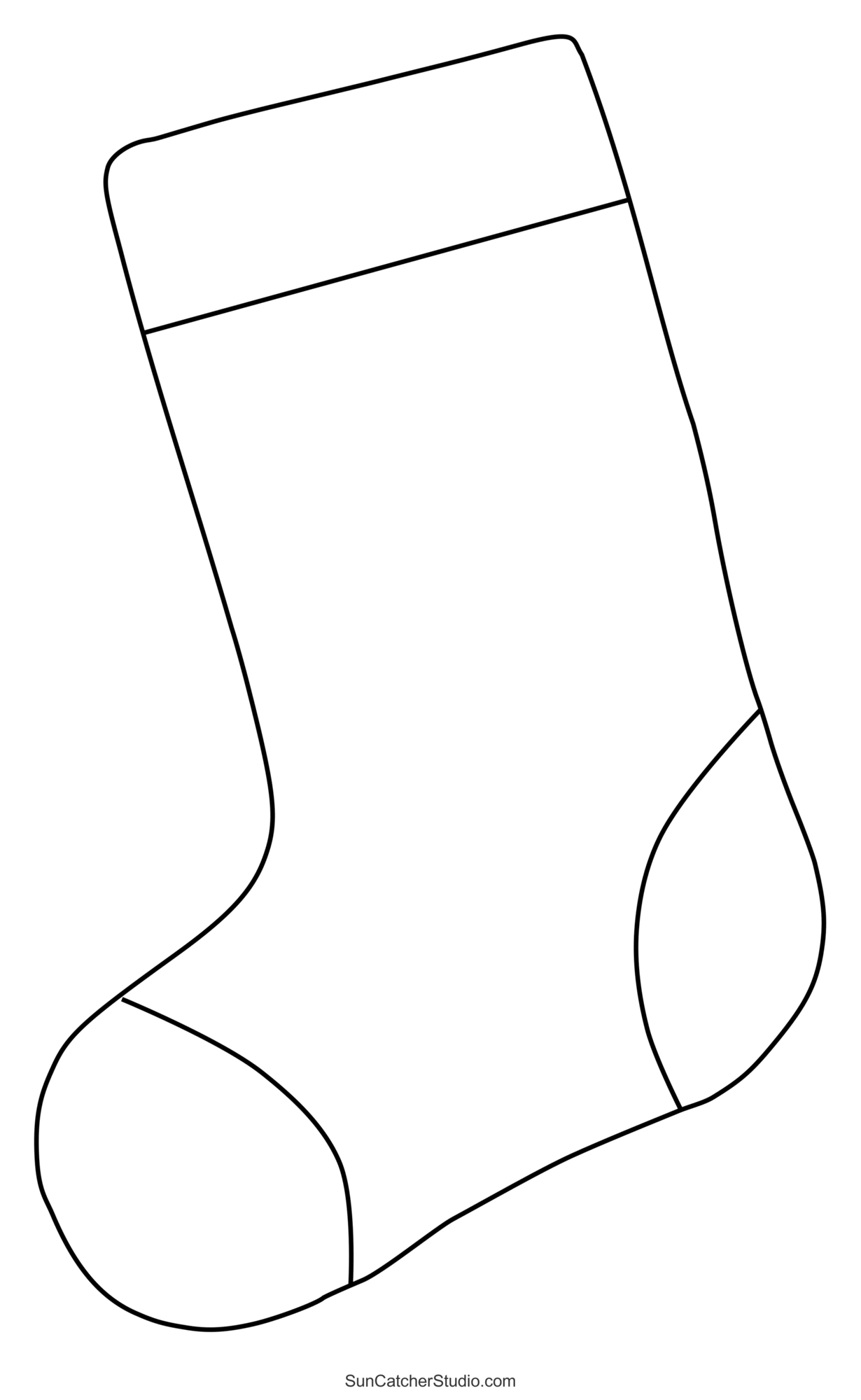 Christmas Stocking Patterns (Printable Stencils &amp;amp; Templates within Printable Christmas Stocking Outline Template