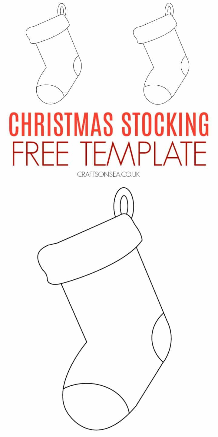 Christmas Stocking Template (Free Printable Pdf) - Crafts On Sea throughout Printable Christmas Stocking Outline Template