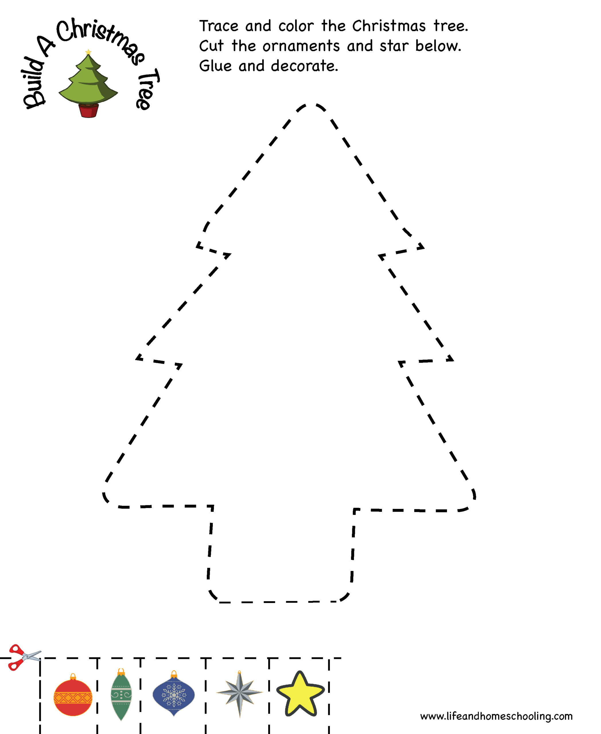 Christmas Tracing Printable Activity | Madeteachers in Printable Christmas Stars Tracing Worksheet