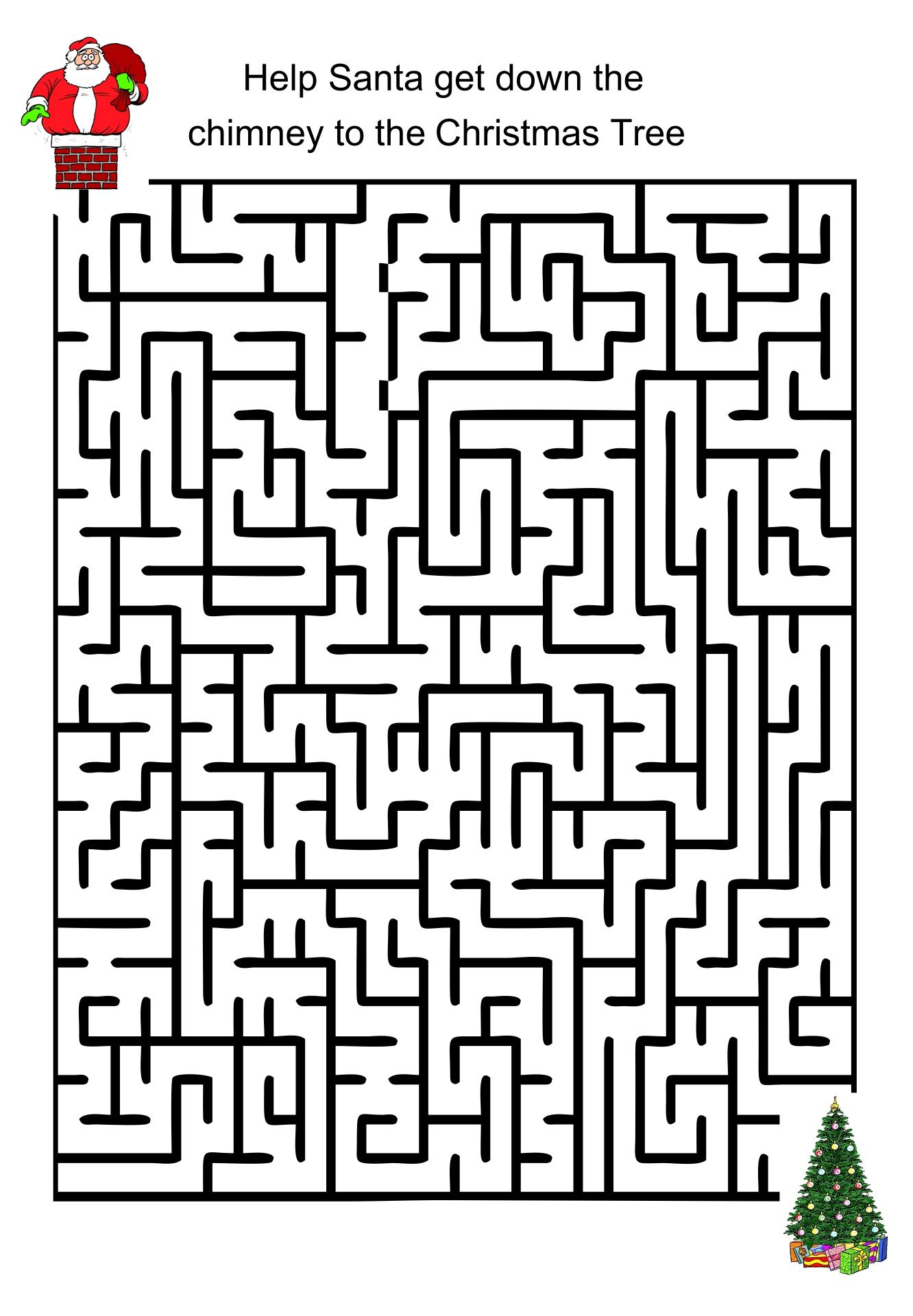 Christmas Tree Maze Hard - 13 Free Pdf Printables | Printablee regarding Printable Christmas Tree Maze