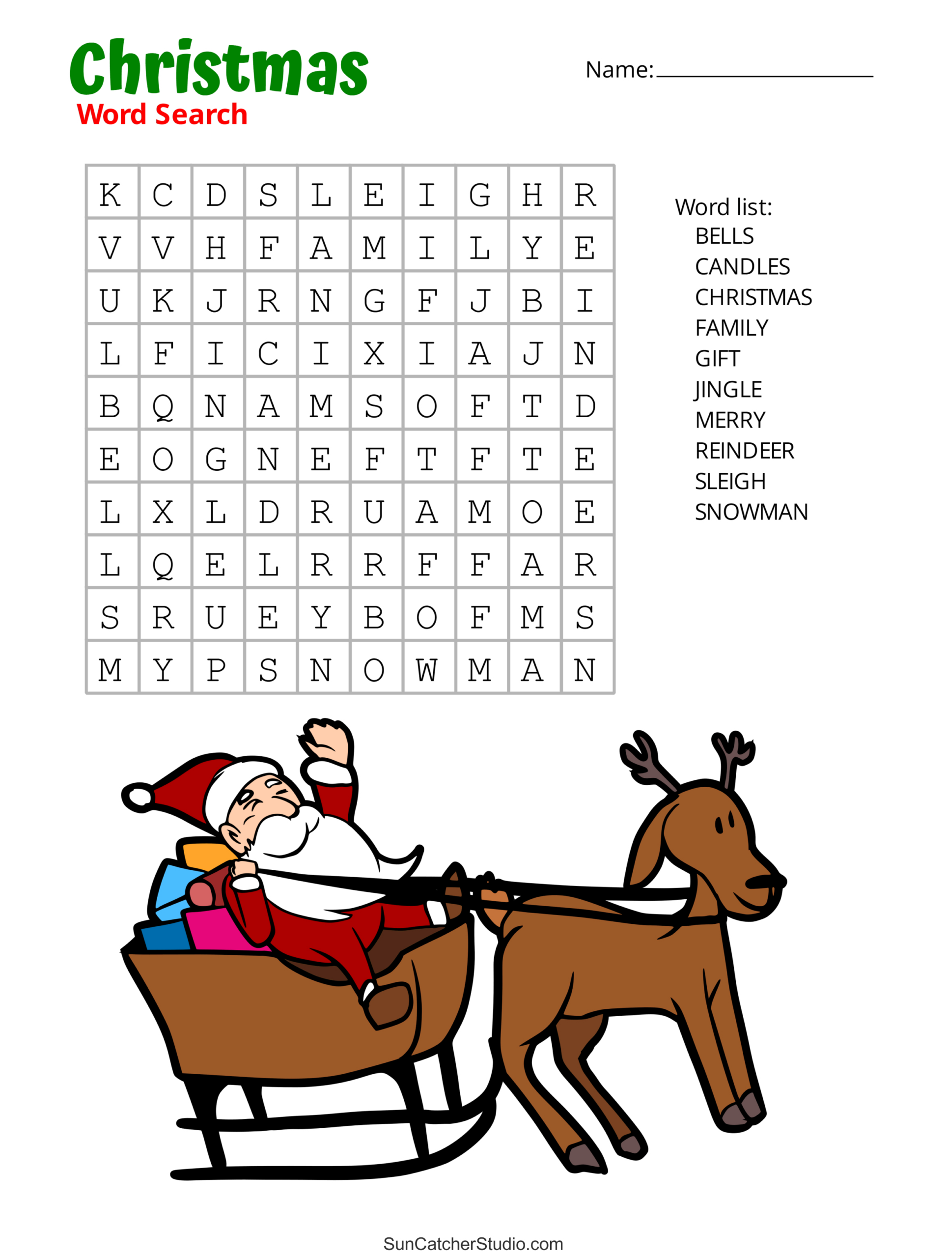 Christmas Word Search (Free Printable Pdf Puzzles) – Free within Printable Christmas Word Search Puzzle