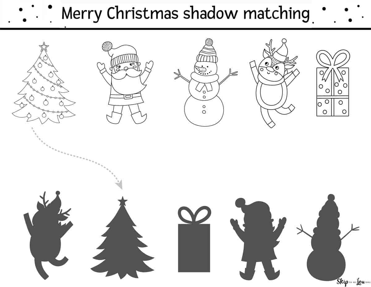 Christmas Worksheets | Skip To My Lou pertaining to Printable Christmas Matching Worksheet
