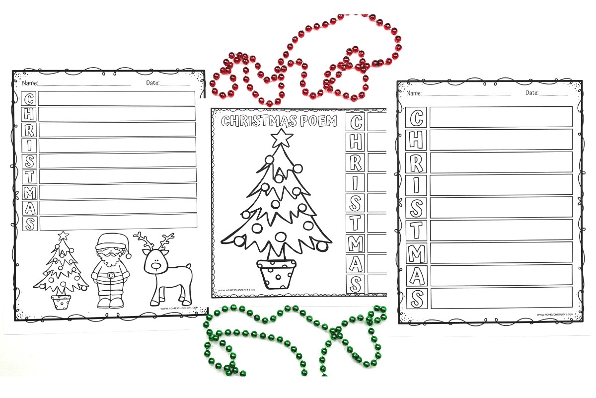 Free Christmas Acrostic Poem Template For Kids within Printable Christmas Acrostic Poem Worksheet