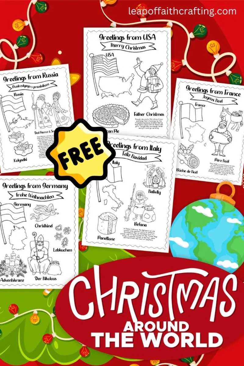 Free Christmas Around The World Worksheets (20 Pages!) - Leap Of with regard to Printable Christmas Around the World
