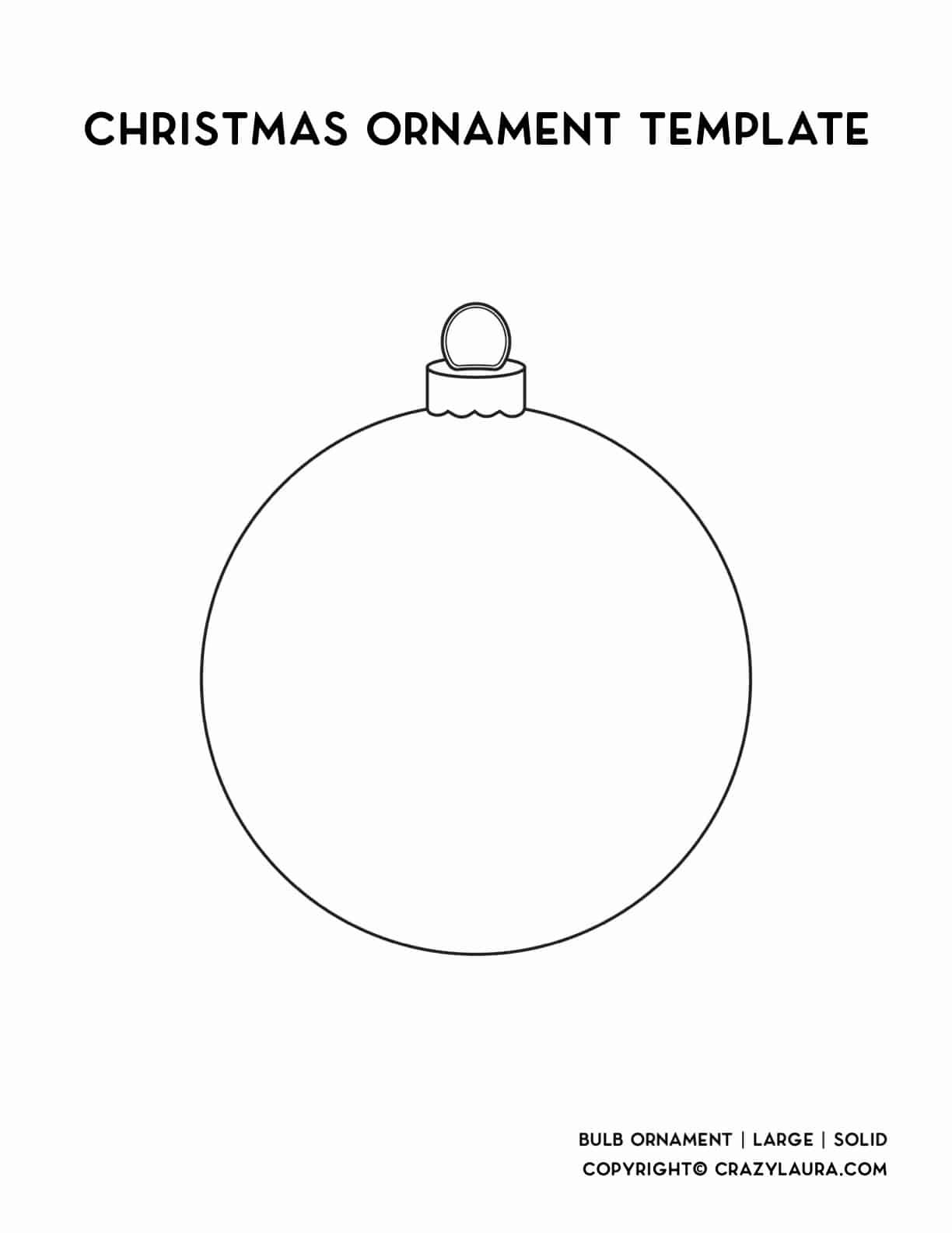 Free Christmas Ornament Template Printables &amp;amp; Outlines - Crazy Laura for Large Christmas Ornament Templates Printable