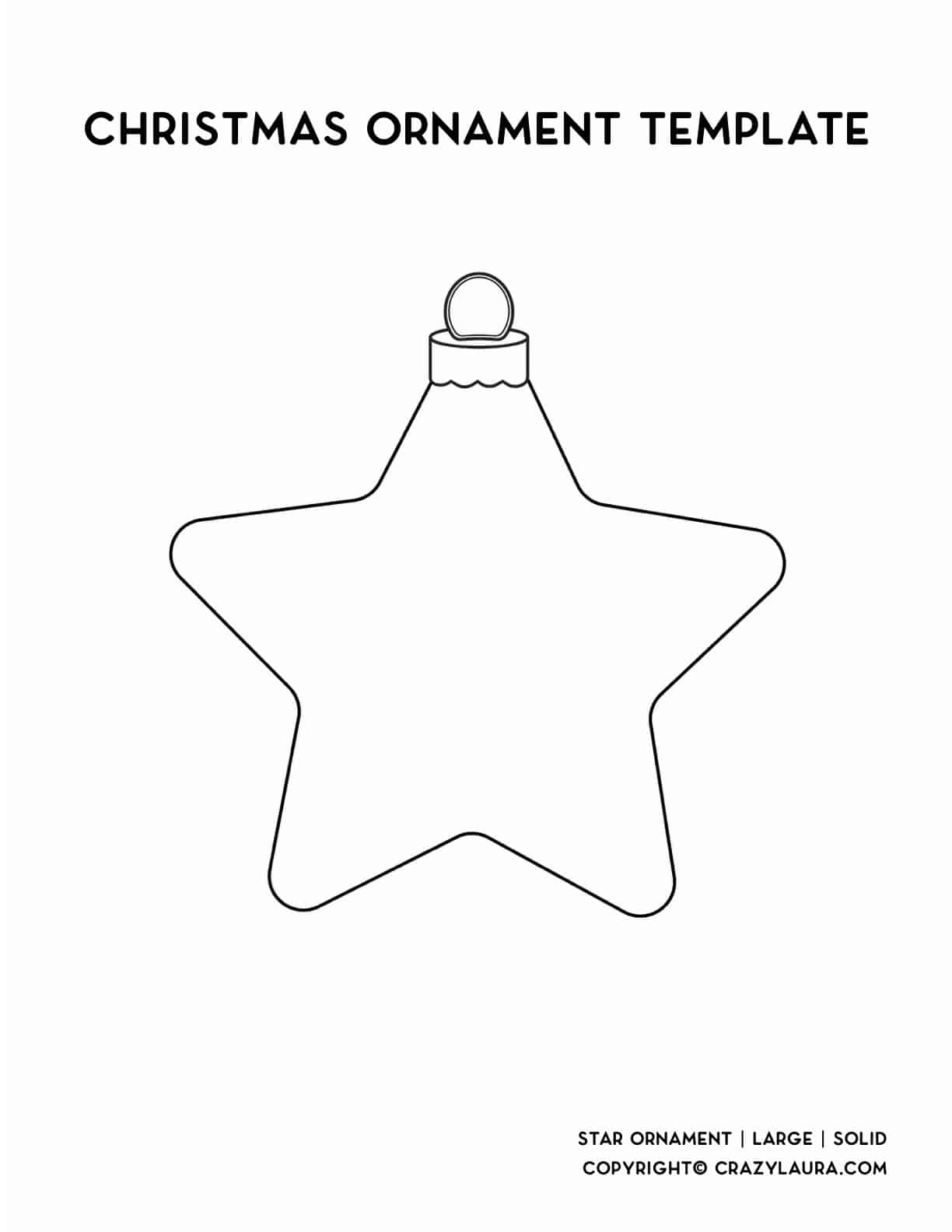 Free Christmas Ornament Template Printables & Outlines - Crazy Laura with Christmas Ornament Outline Template Printable
