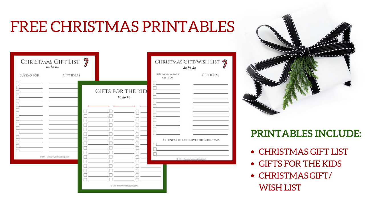 Free Christmas Printables For Organized Gift Giving! - The Sunny intended for Printable Christmas Gift List