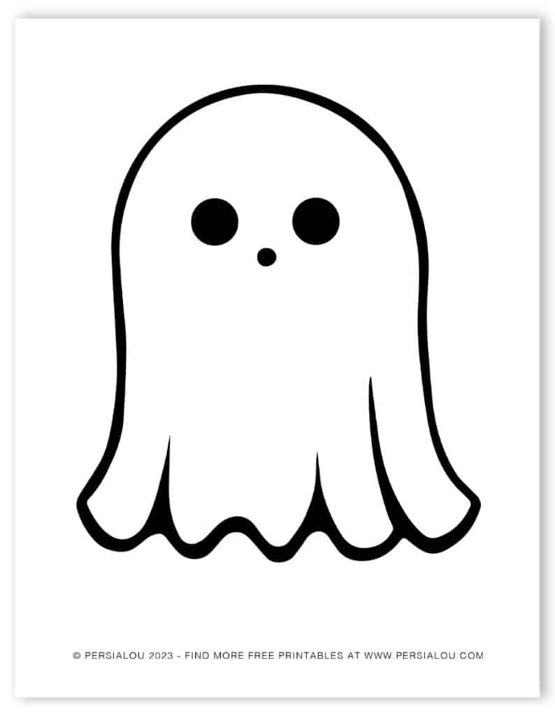 Free Cute Ghost Coloring Pages inside Halloween Ghost Coloring Page Printable