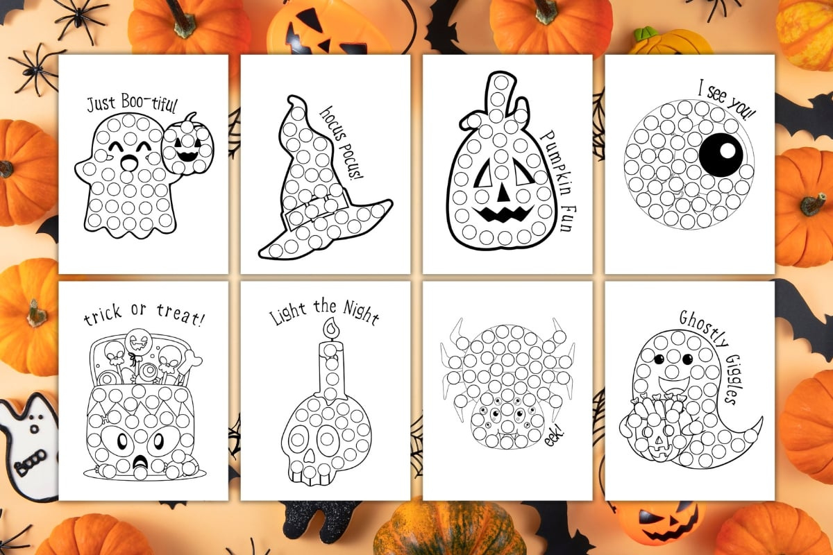 Free Halloween Dot Marker Printables regarding Printable Halloween Skull Dot Marker Coloring Page