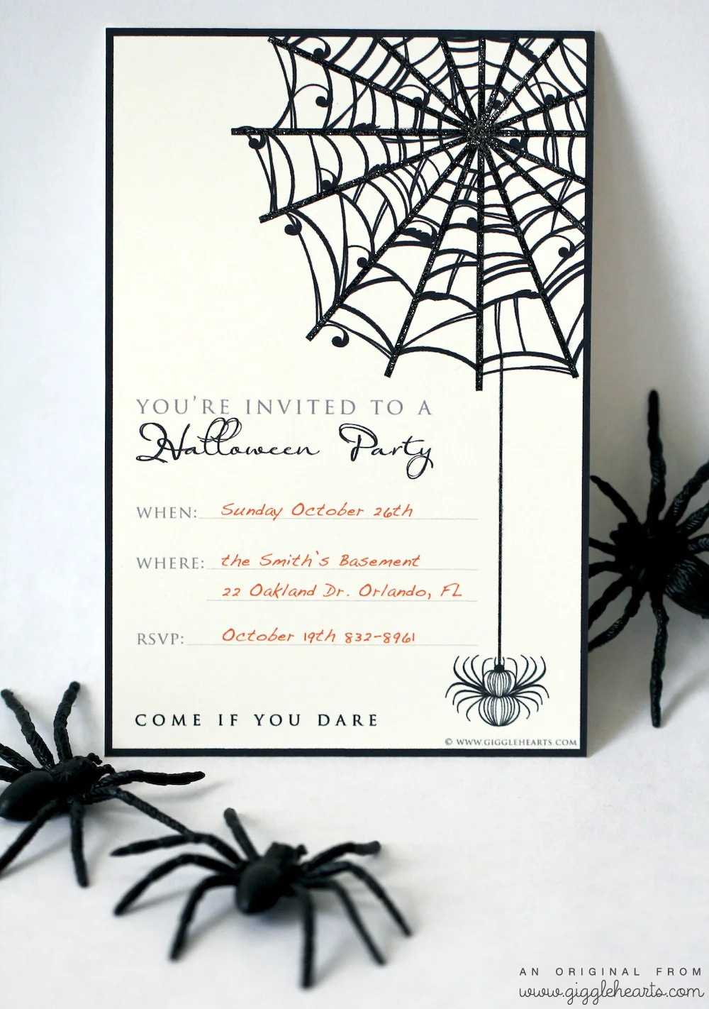 Free Halloween Party Invitation Printable With Glitter For A Fun pertaining to Halloween Invitations Printable