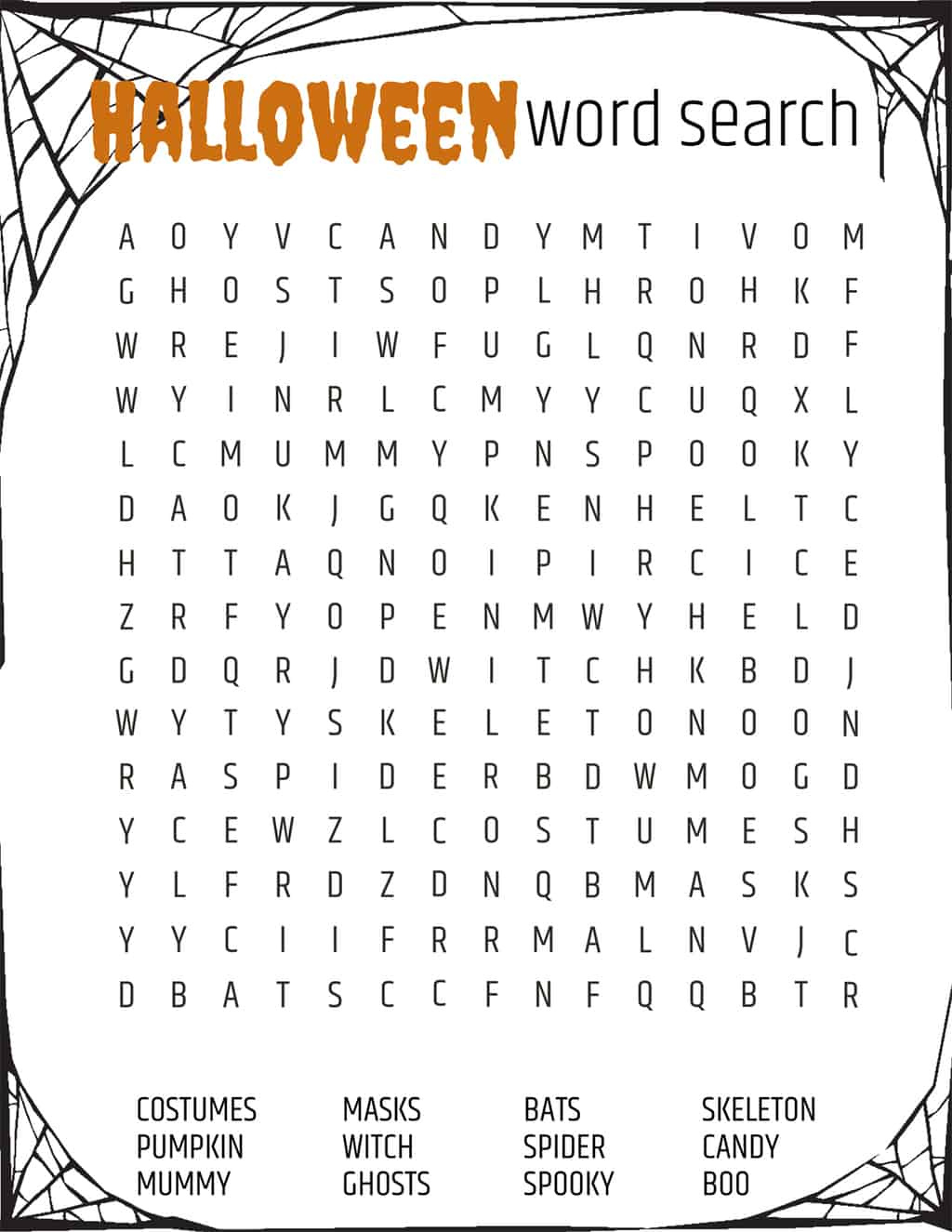 Free Halloween Word Search Printable - Pretty Providence with regard to Halloween Word Search for Kids Printable