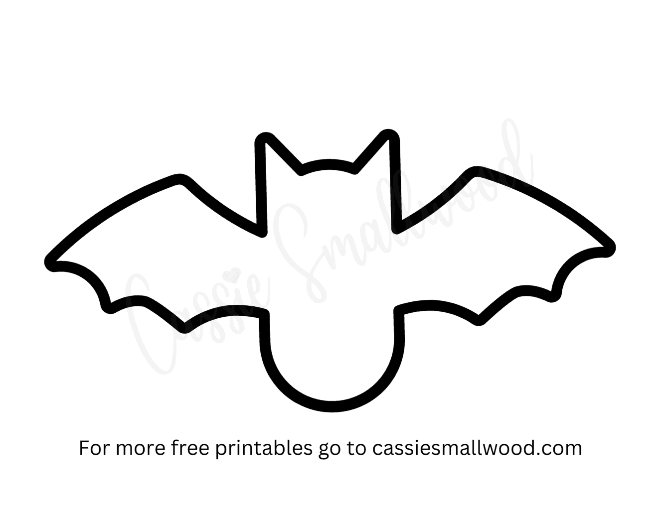 Free Printable Bat Templates (Small, Medium, And Large) - Cassie in Printable Halloween Bat Template