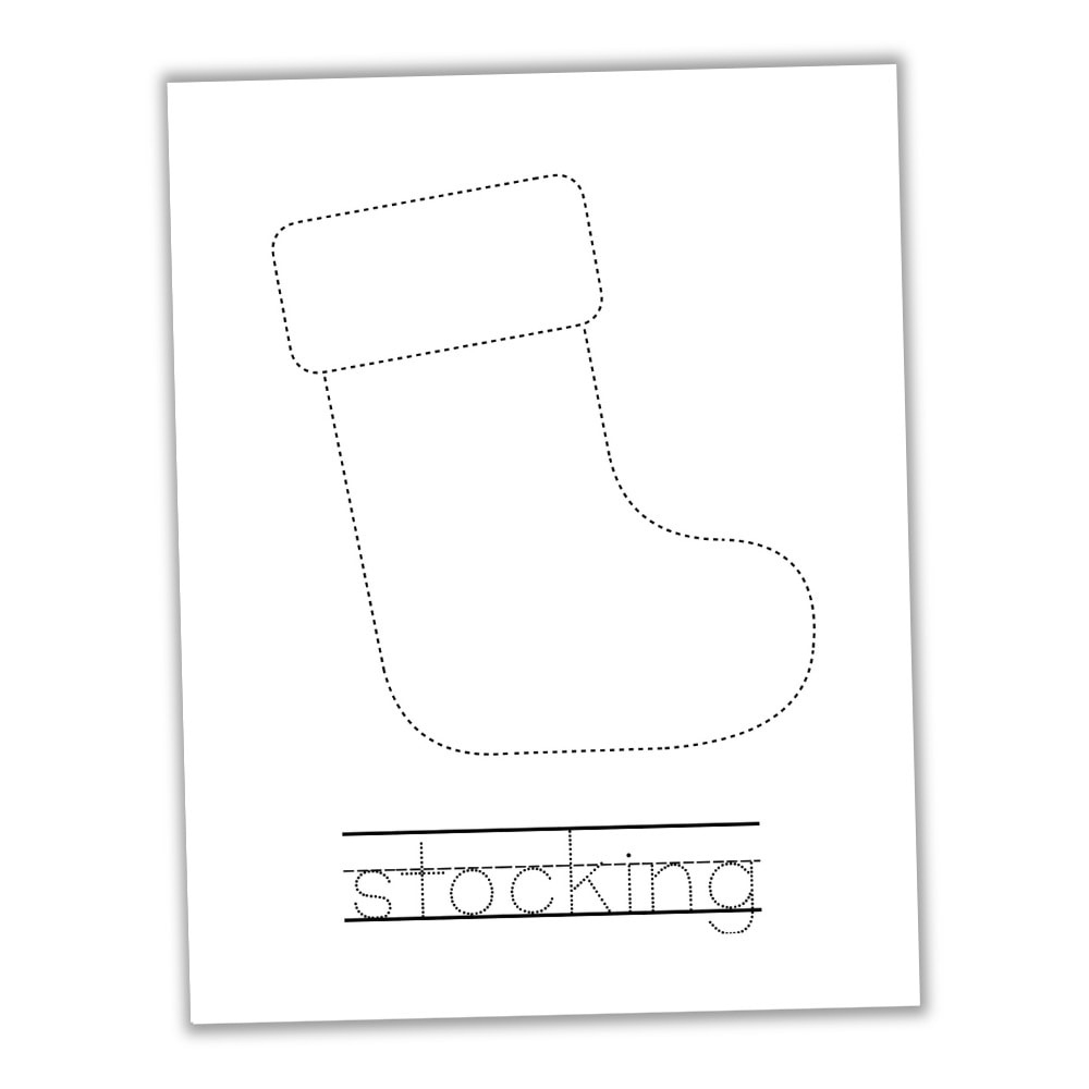 Free Printable Christmas Tracing Worksheets For Kids - The Craft pertaining to Printable Christmas Stockings Tracing Worksheet