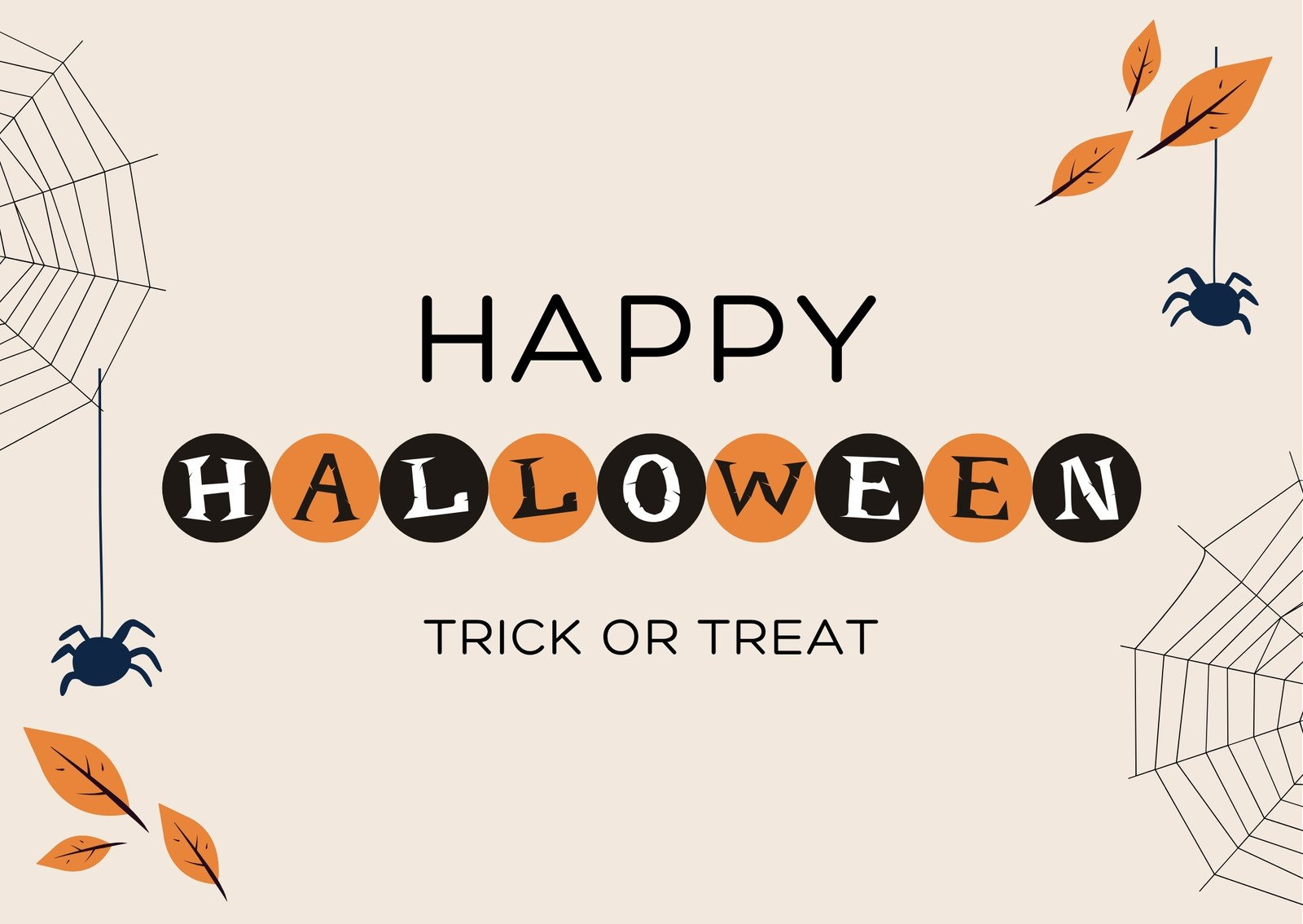 Free Printable Editable Halloween Card Templates | Canva with Happy Halloween Sign Printable