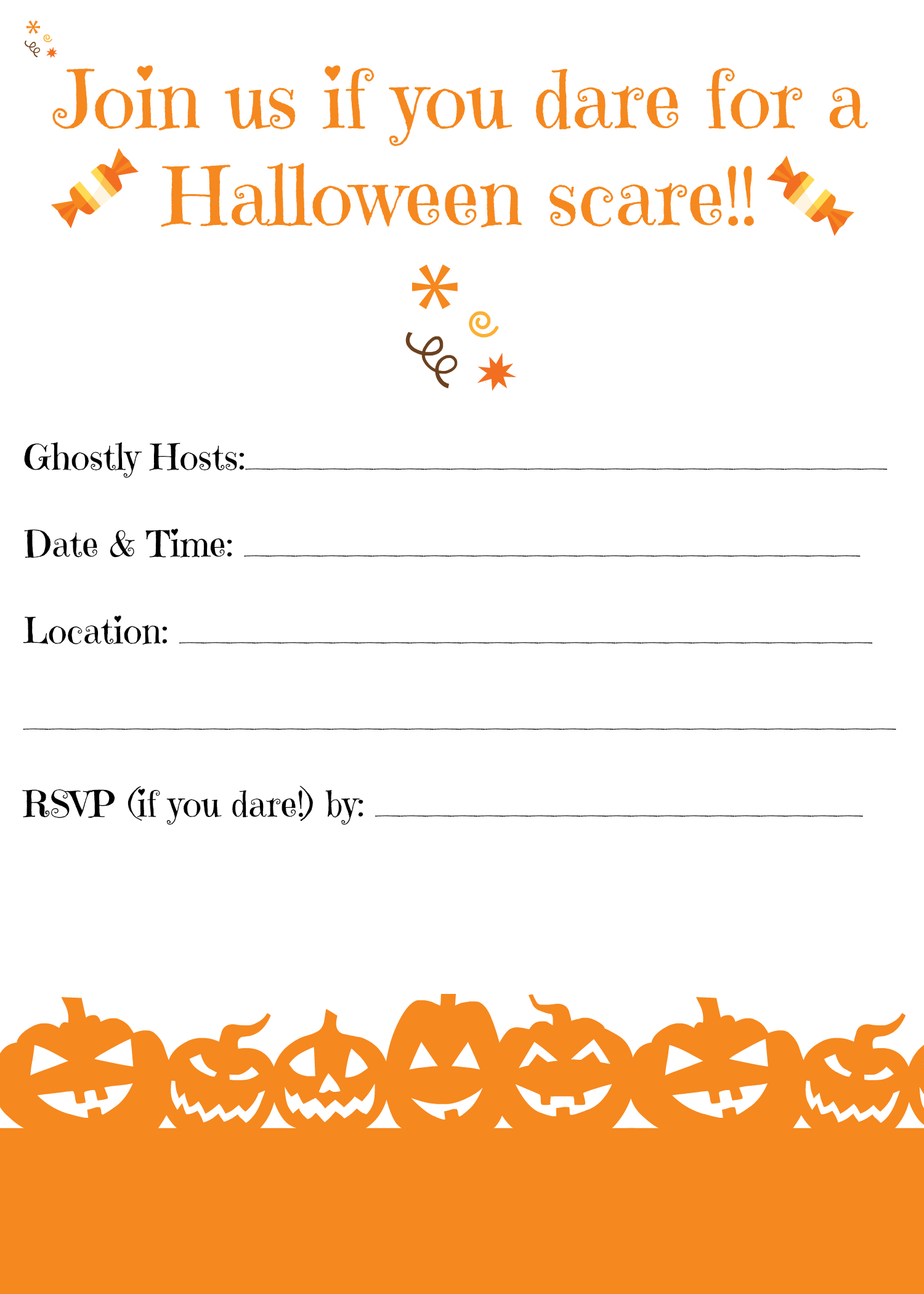 Free Printable Halloween Invitations For Your Super Spooktacular within Halloween Invitations Printable