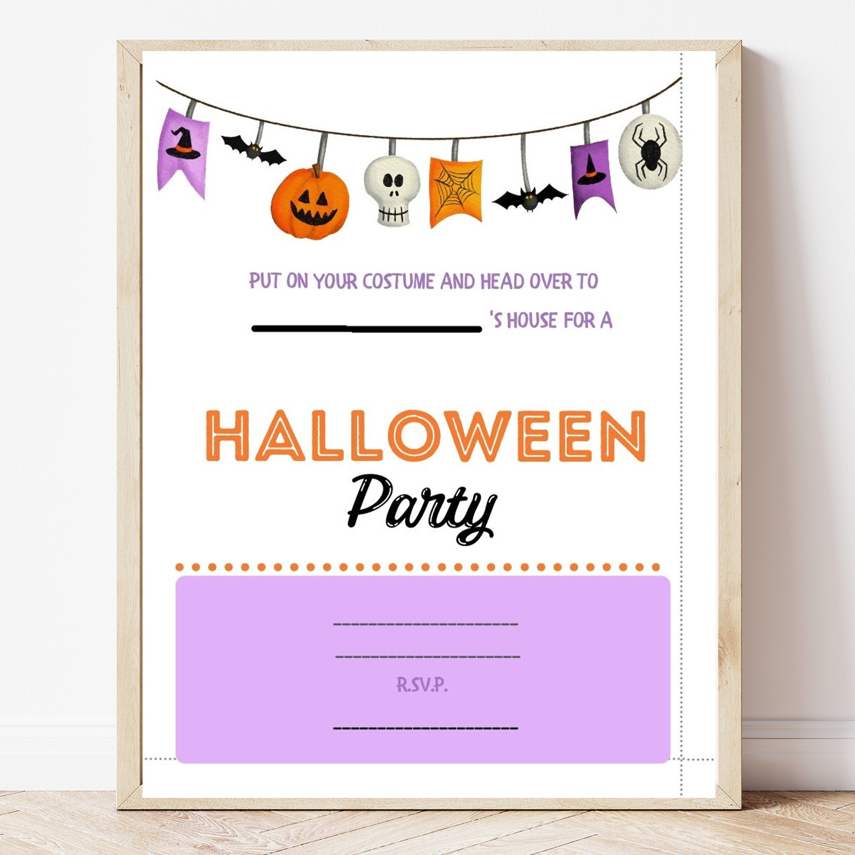 Free Printable Halloween Party Invitation - Sweet Pea for Printable Halloween Party Invitations