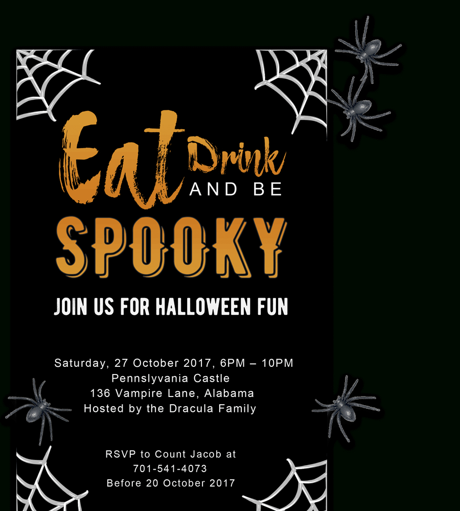 Free Printable Halloween Party Invitations 2018 ✓ [ Template] intended for Printable Halloween Party Invitations