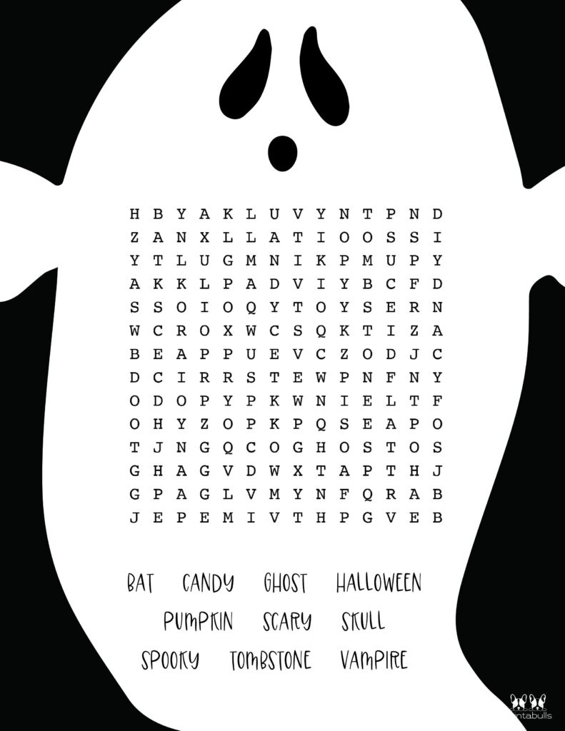 Free Printable Halloween Word Searches | Printabulls throughout Printable Halloween Word Search for Kids