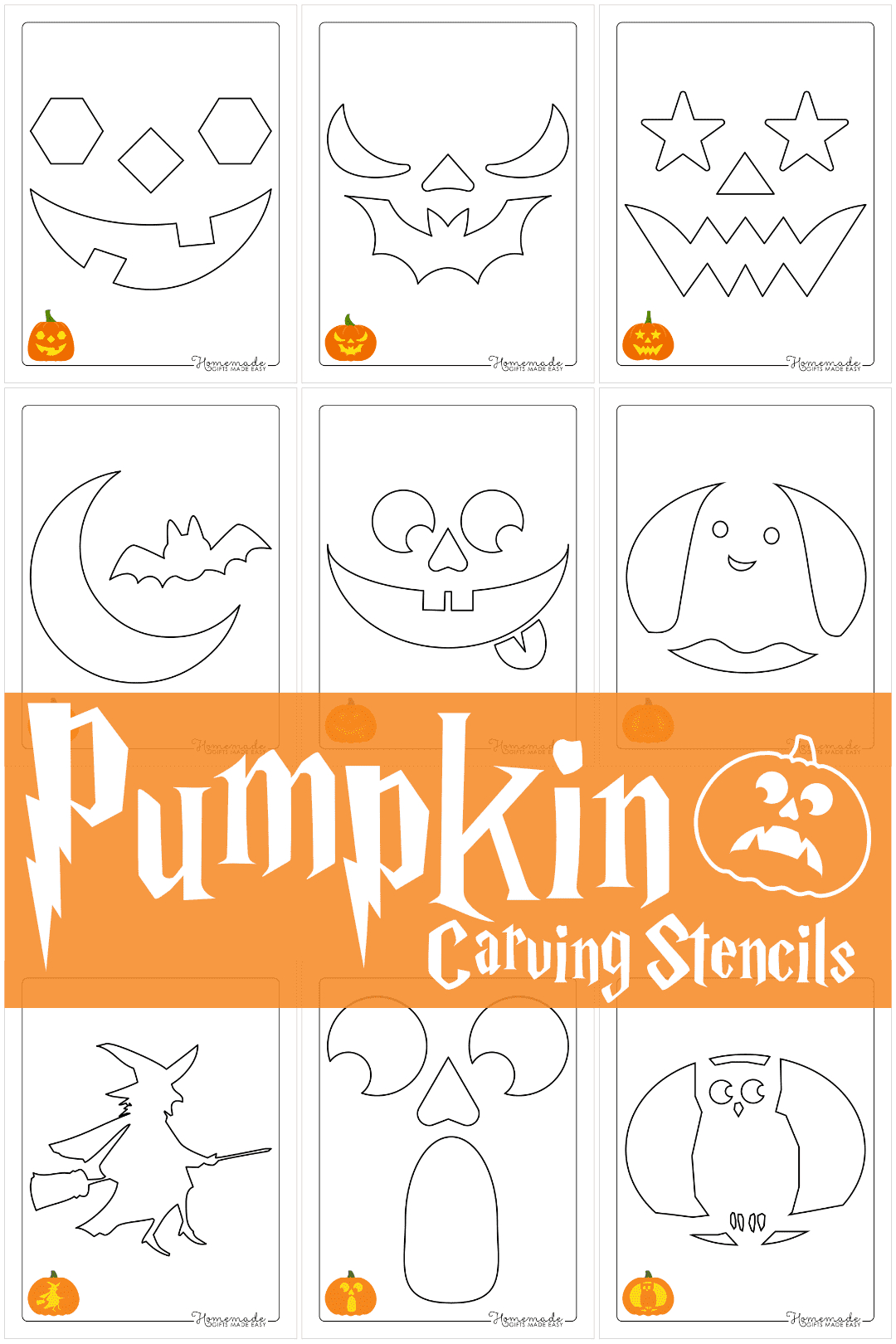 Free Printable Pumpkin Carving Stencils & Templates For Halloween within Halloween Pumpkin Template Printable
