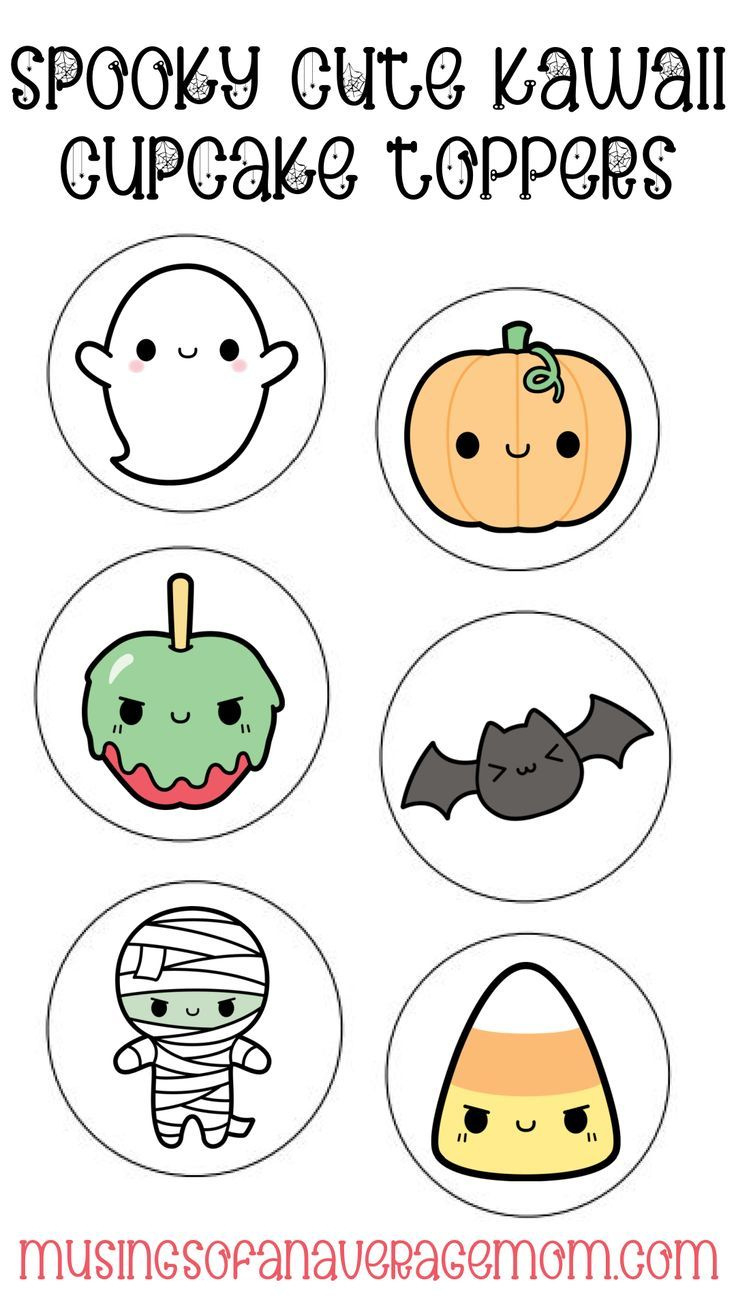 Free Spooky Cute Cupcake Topper Printables for Halloween Cupcake Toppers Printable