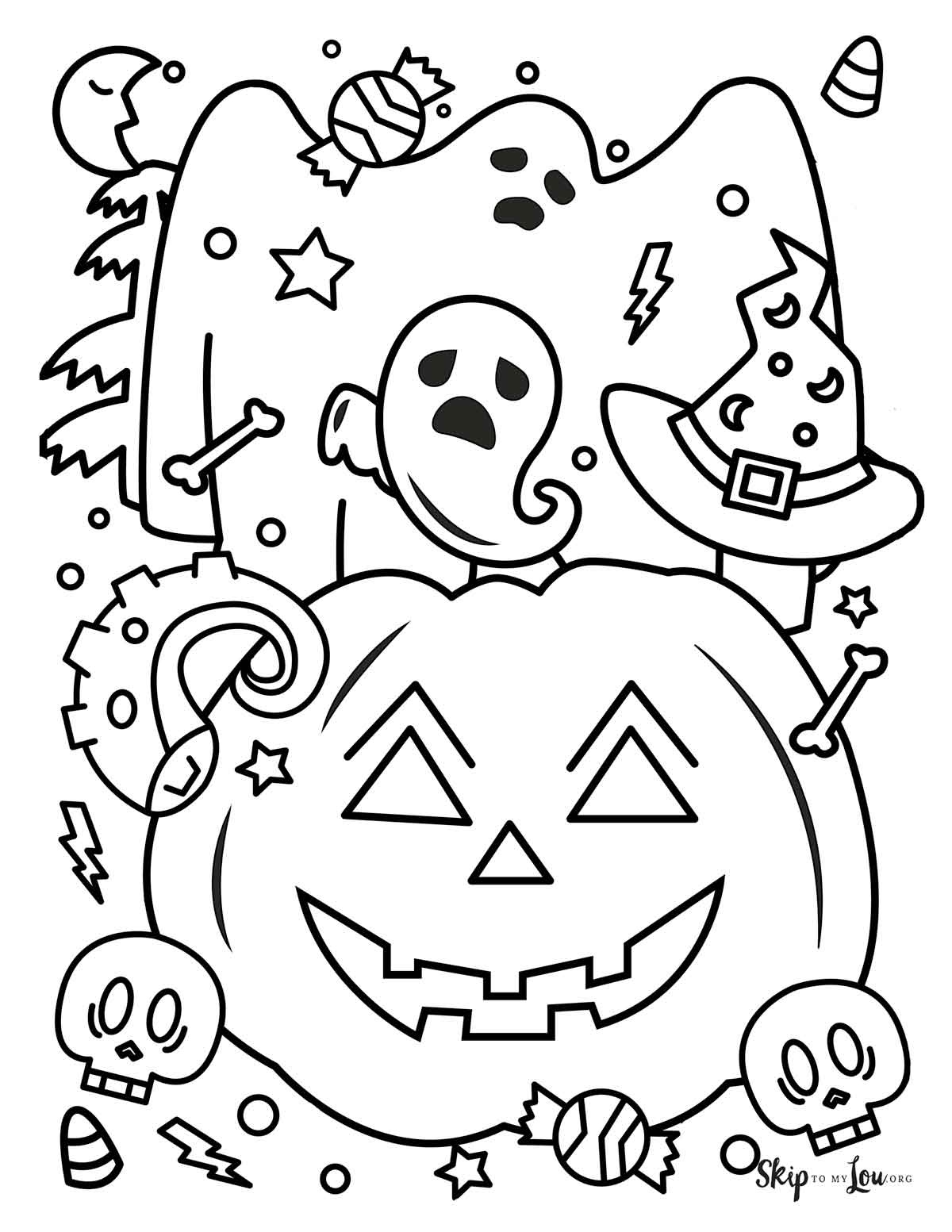 Ghost Coloring Pages | Skip To My Lou regarding Halloween Ghost Coloring Page Printable