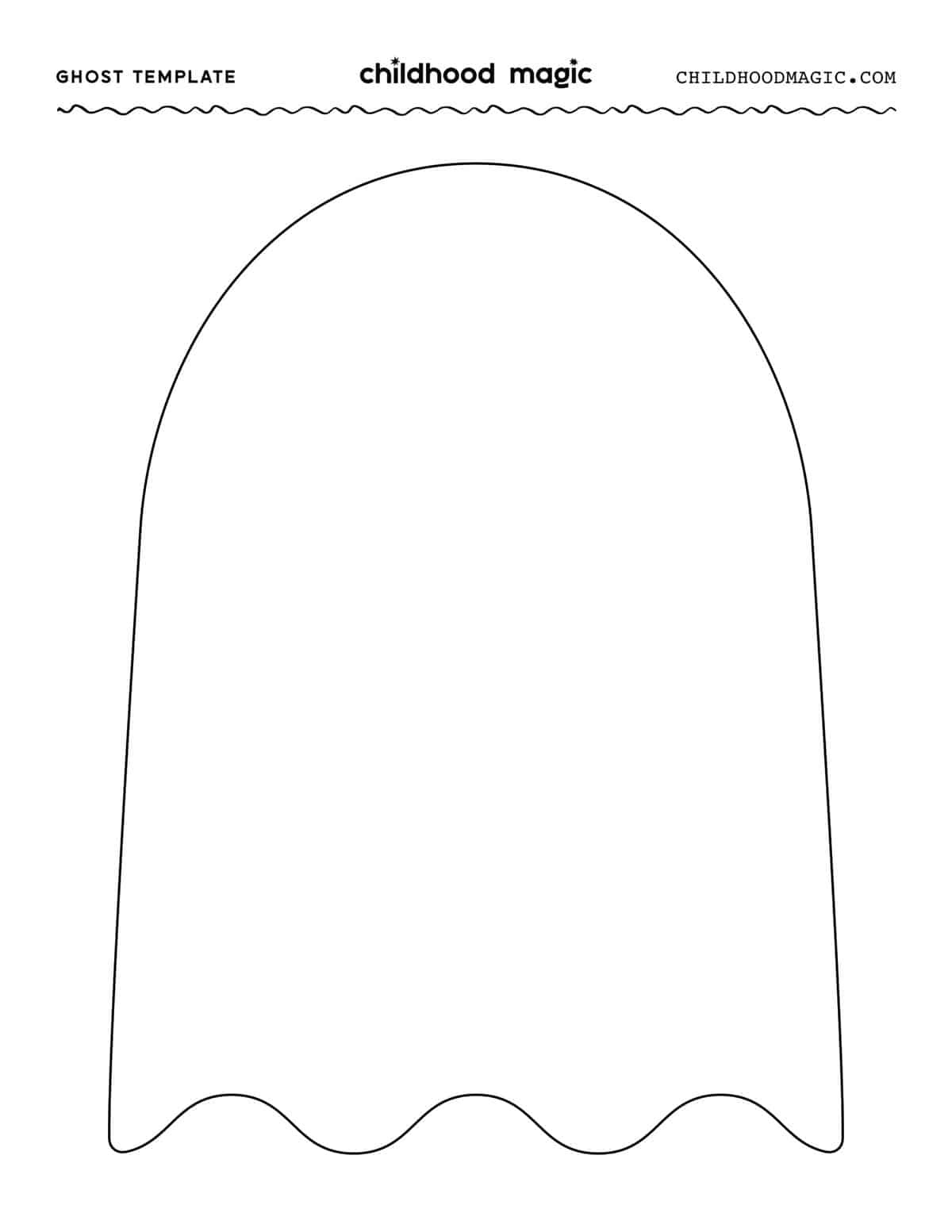 Ghost Template - Childhood Magic throughout Printable Blank Ghost Template
