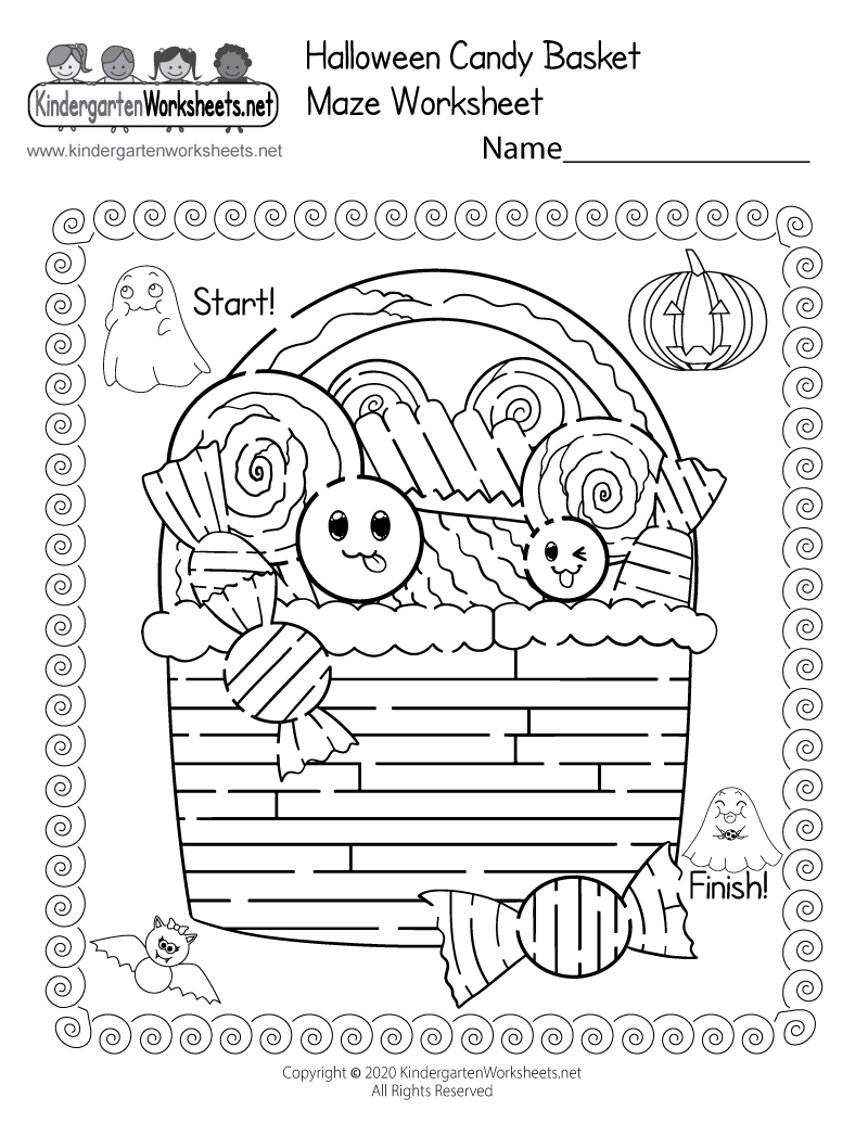 Halloween Basket Maze Worksheet - Free Printable, Digital, &amp;amp; Pdf for Halloween Maze Printable