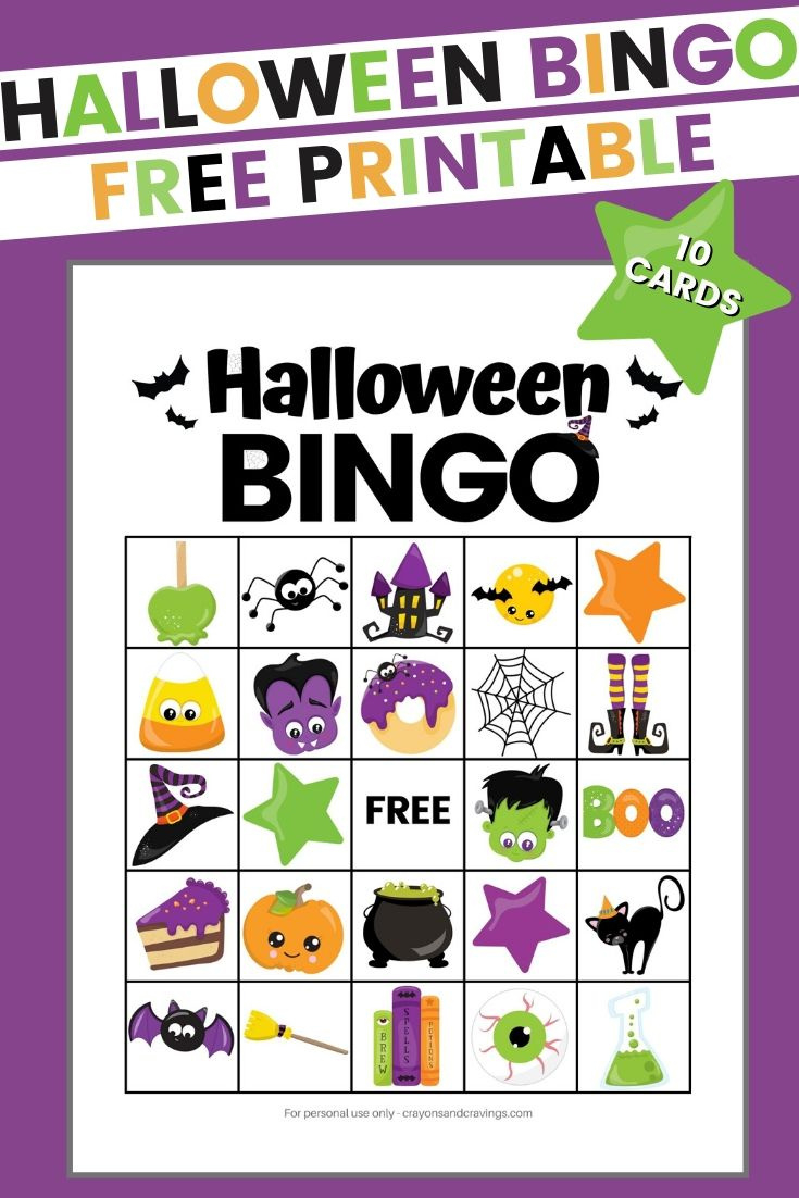 Halloween Bingo Free Printable Halloween Game For Kids for Printable Halloween Bingo