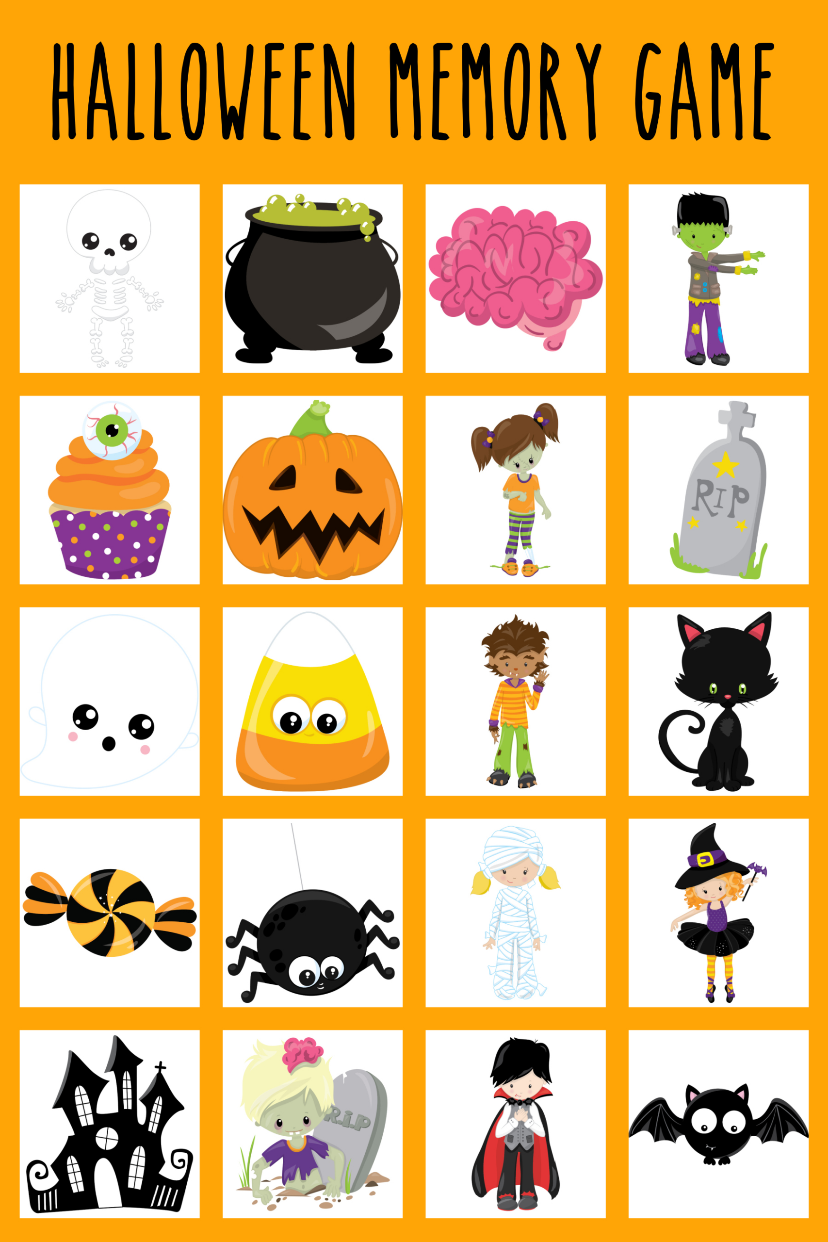 Halloween Memory Game - Free Printable - Extreme Couponing Mom regarding Printable Halloween Matching Game