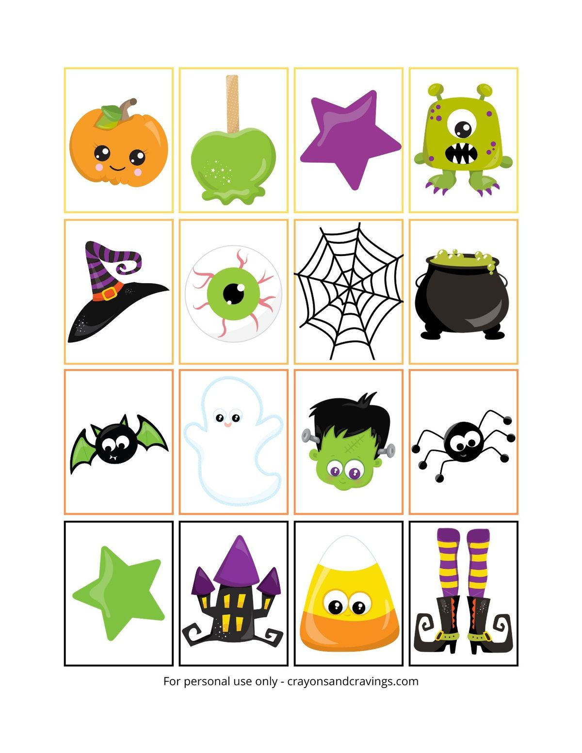 Halloween Memory Game Printable (Free Printable For Kids!) within Printable Halloween Matching Worksheet