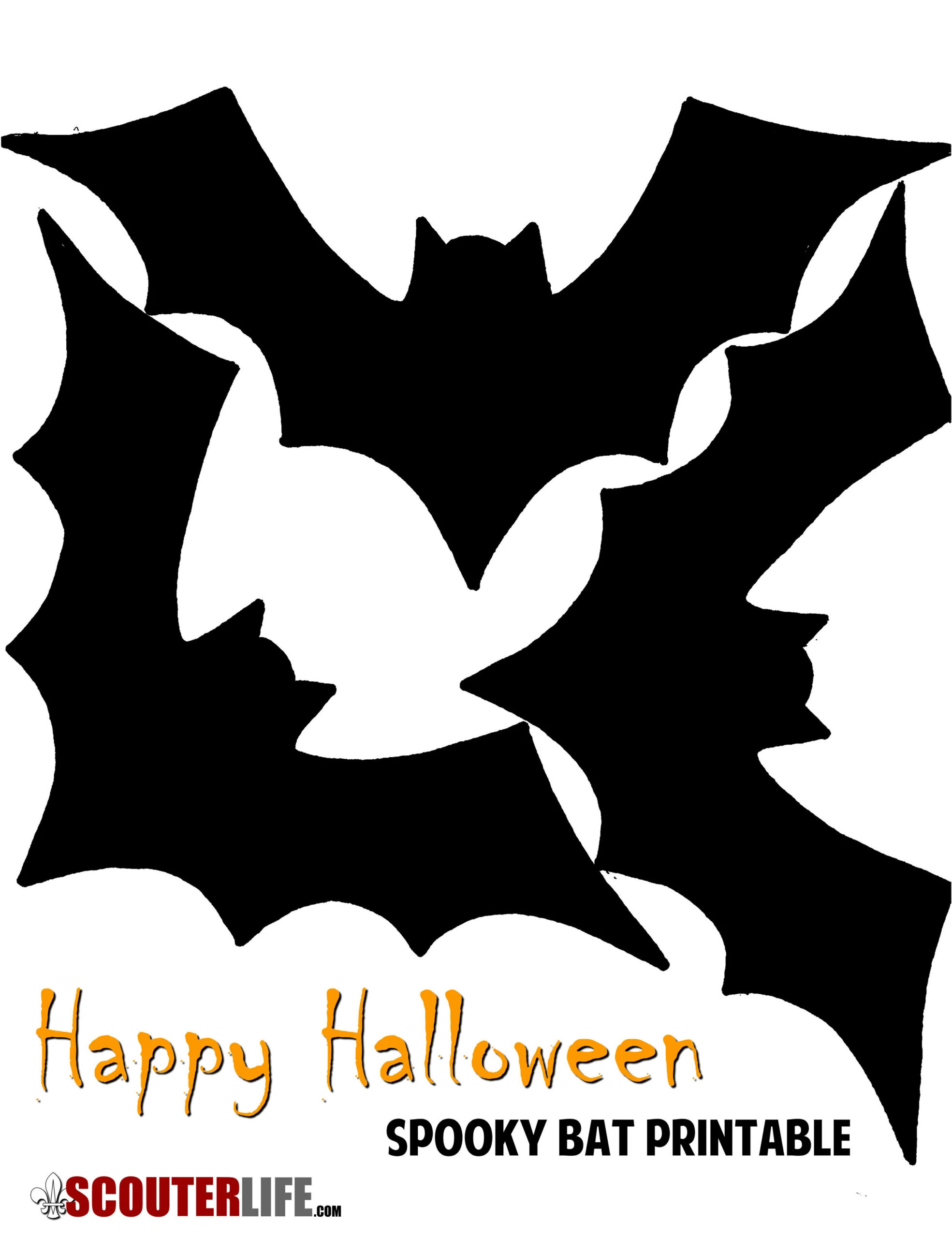 Halloween Spooky Bat Printable — Scouterlife inside Printable Halloween Bat Template