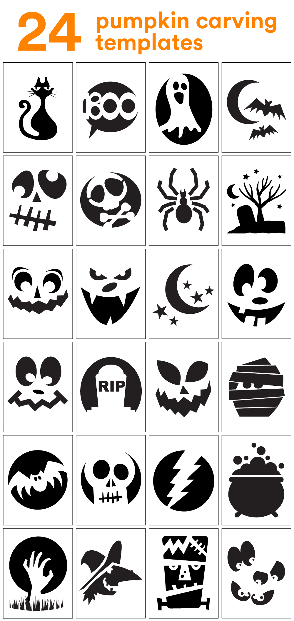 How To Carve The Coolest Pumpkin On The Block (Carving Stencils for Printable Halloween Pumpkin Template