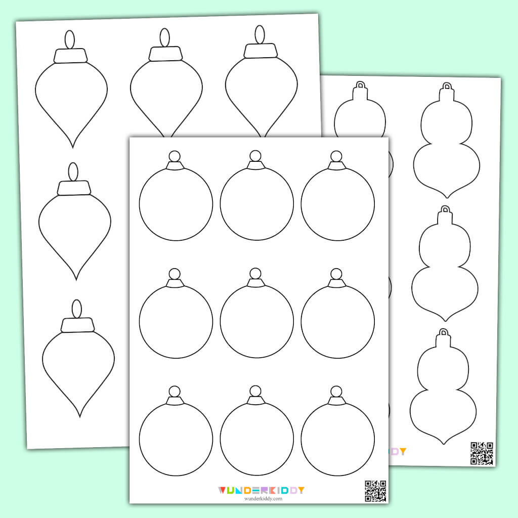 Kostenlose Malvorlage Für Weihnachtsbaumschmuck Als Pdf inside Printable Christmas Ornament Templates