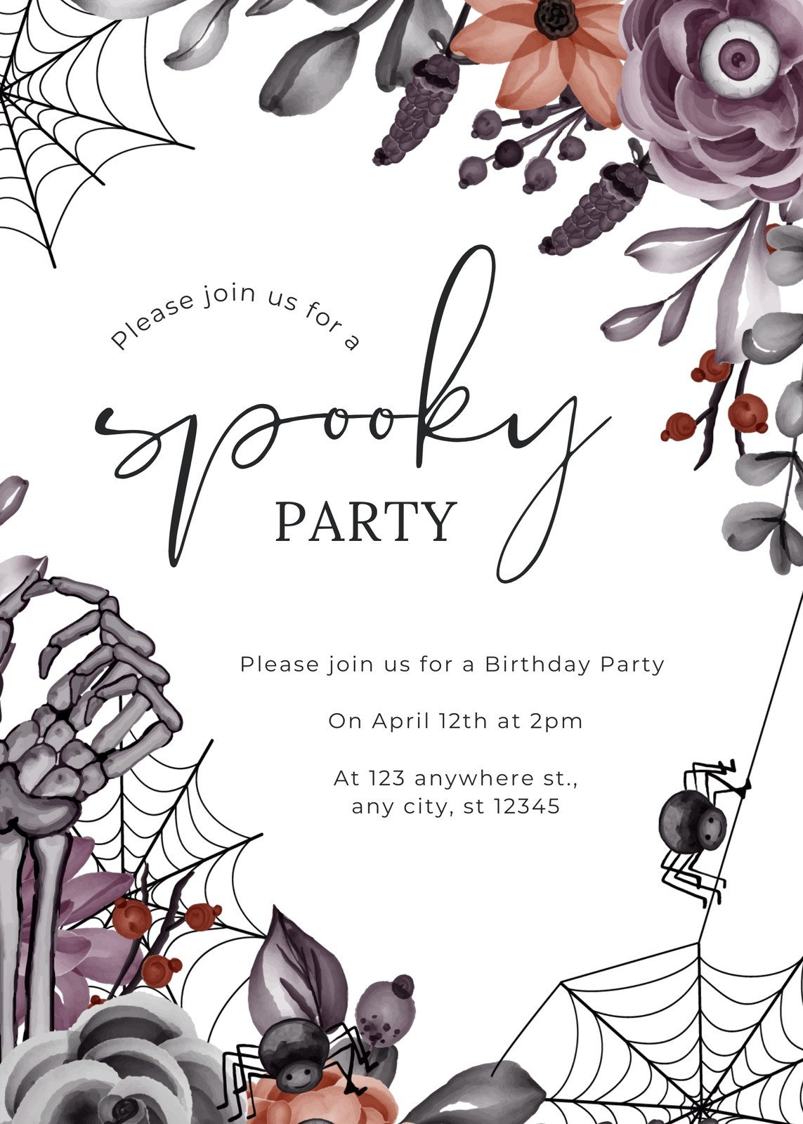 Page 2 - Free Printable Halloween Birthday Invitation Templates with regard to Printable Halloween Invitations