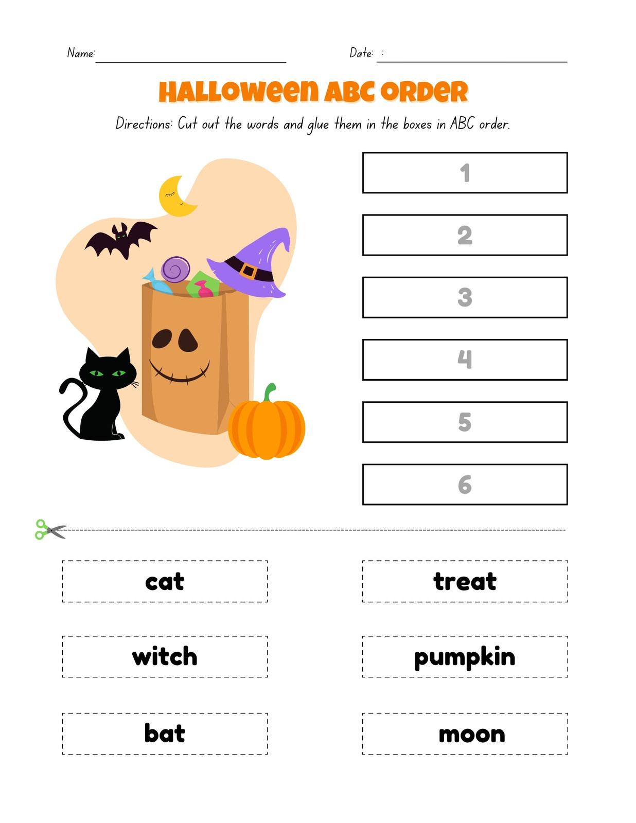Page 9 - Free Printable Halloween Worksheet Templates To Edit with regard to Halloween Words Abc Order Printable