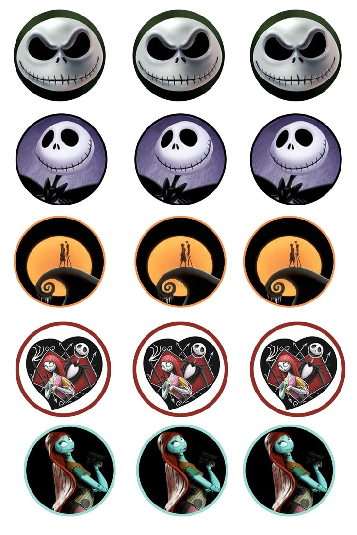 Pinlaura On Jack | Nightmare Before Christmas Tattoo with Printable The Nightmare Before Christmas Cupcake Toppers