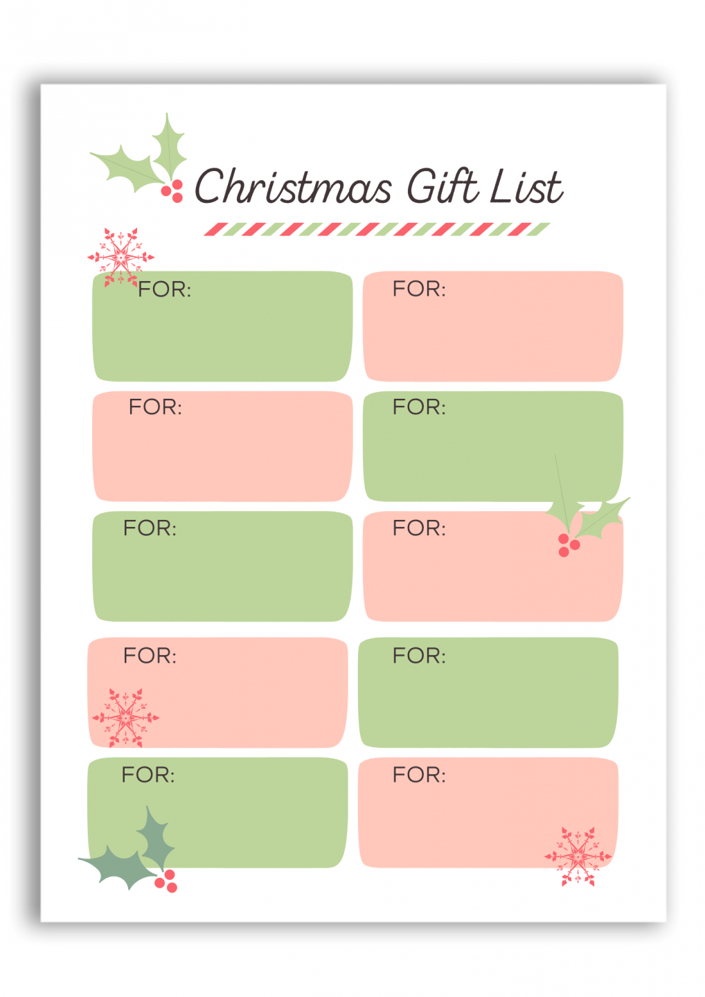 Printable Christmas Gift & Hostess Planner – Joyful Homemaking inside Christmas Gift List Printable