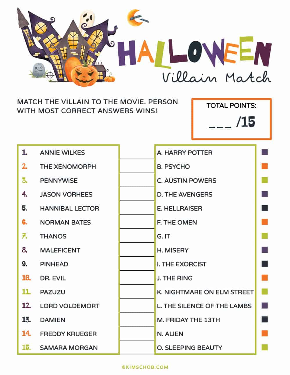 Printable Halloween Games (Fun Kids Activities) - Kim Schob in Printable This or That Halloween Game