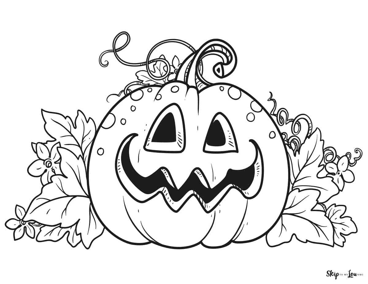 Pumpkin Coloring Pages | Skip To My Lou throughout Halloween Pumpkin Coloring Page Printable