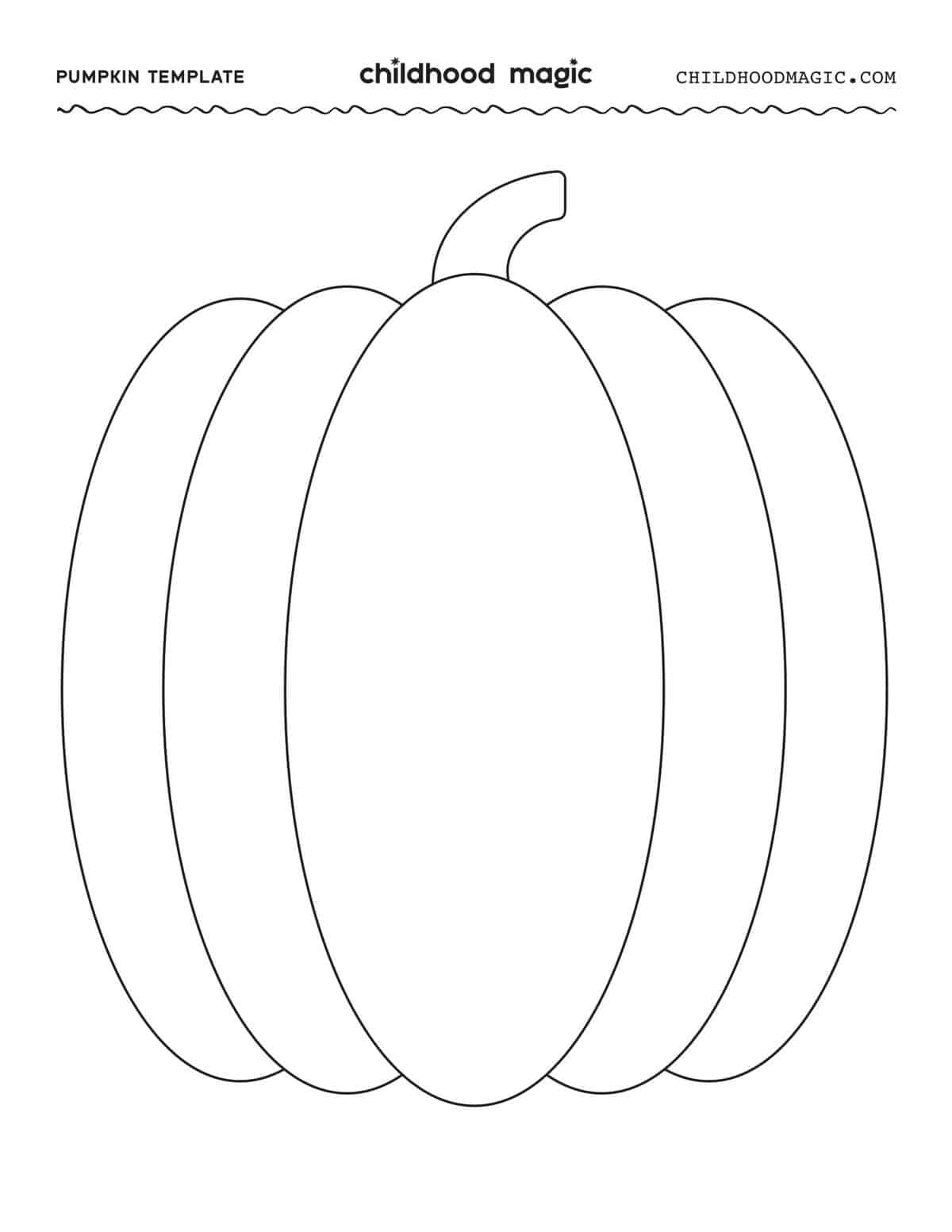 Pumpkin Outline - Childhood Magic regarding Pumpkin Outline Template Printable