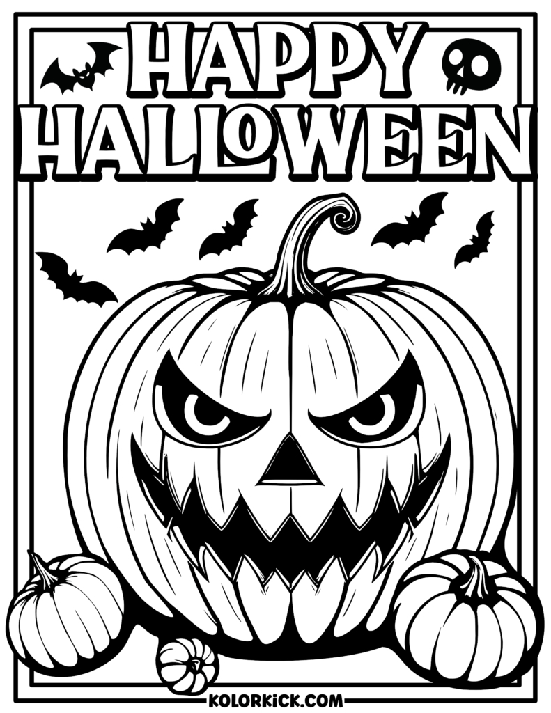 Spooky Halloween Coloring Pages - 100% Free Printable Pdfs with regard to Printable Happy Halloween Coloring Page