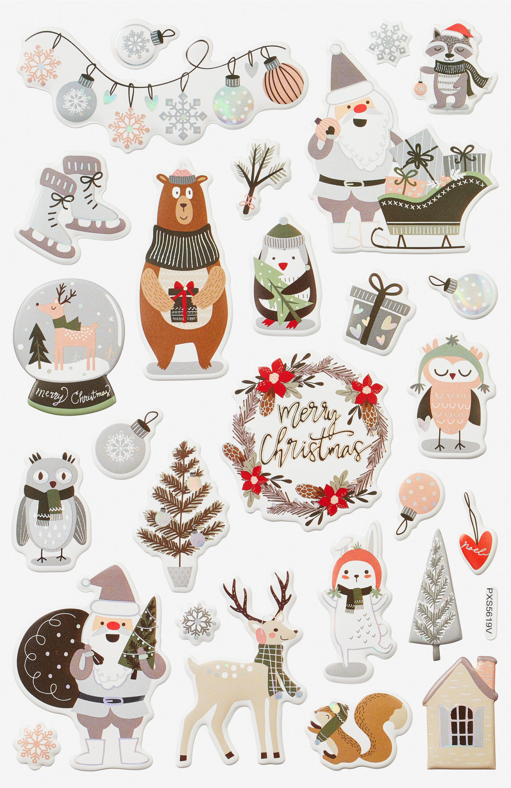 Sticker &amp;quot;Merry Christmas&amp;quot; with Printable Christmas Stickers