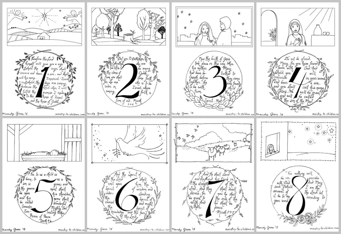 Story Of Advent Calendar Coloring Pages (Pdf Printable) Ministry within Printable Christmas Advent Calendar Coloring Page