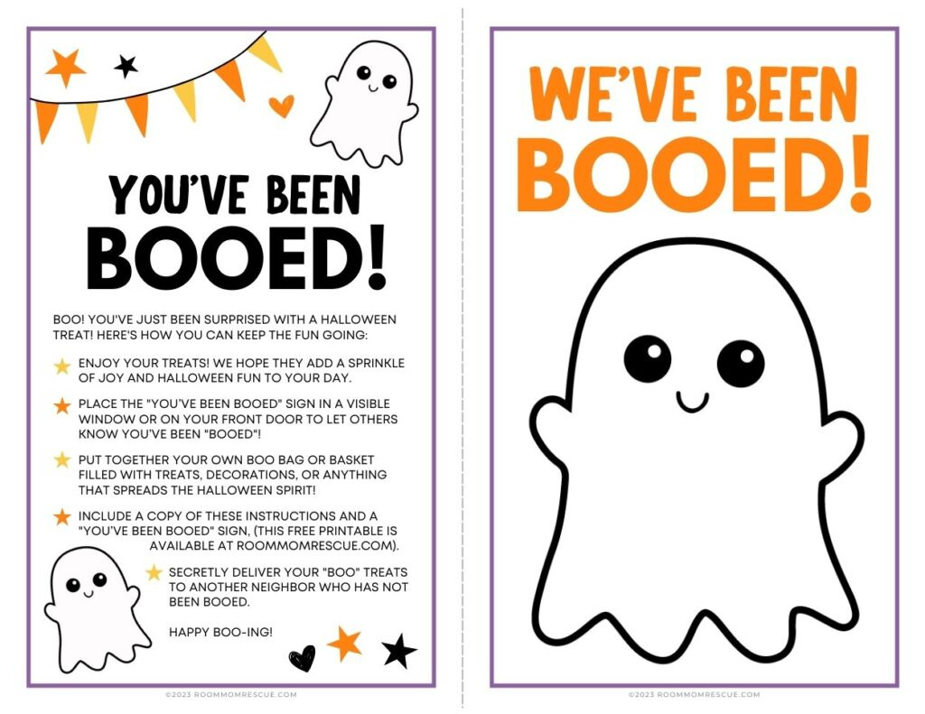 Surprise! You'Ve Been Booed | Room Mom Rescue inside Halloween Boo Sign Printable